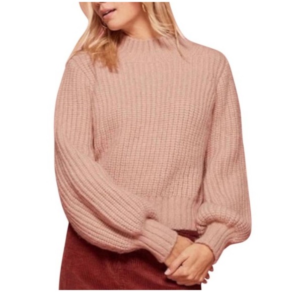 Doen Lulu Sweater Dusty Pink Alpaca Blend Sz S Stain